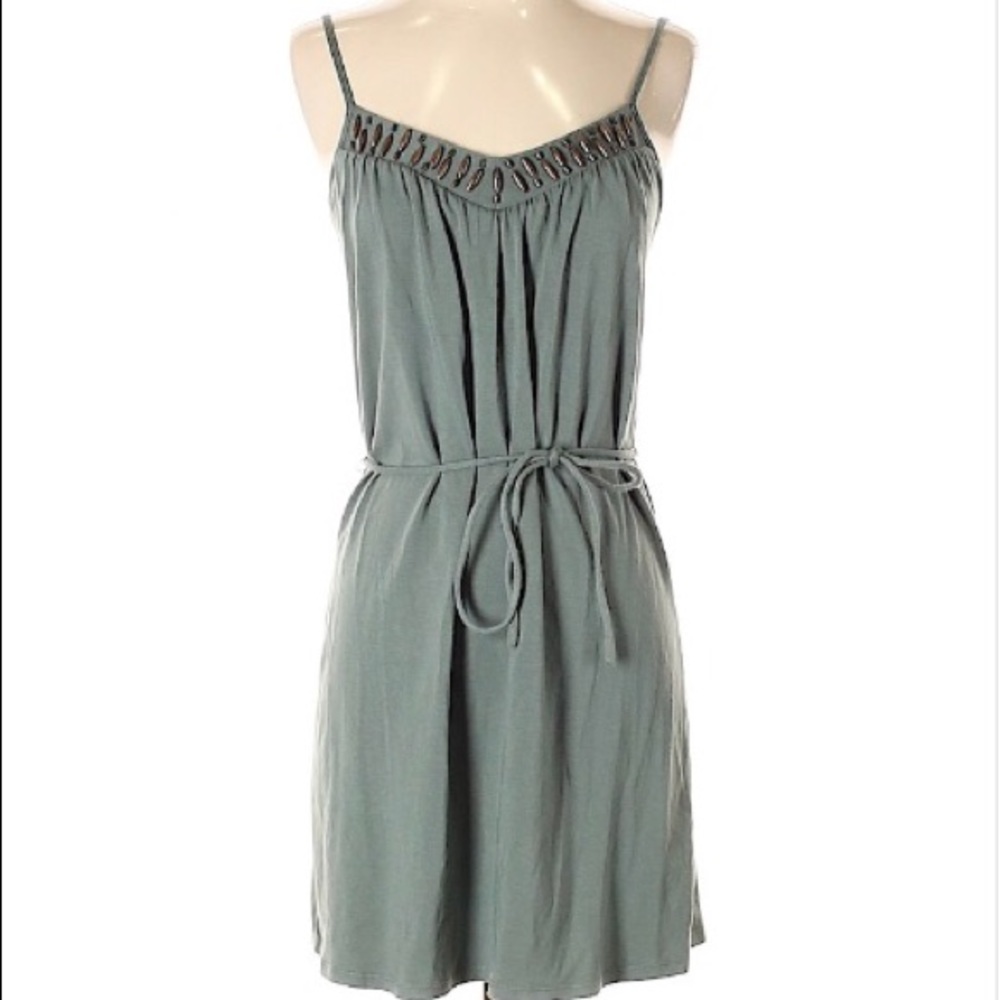 💕VS Bra Tops A-Line Green Dress w Beaded Accents